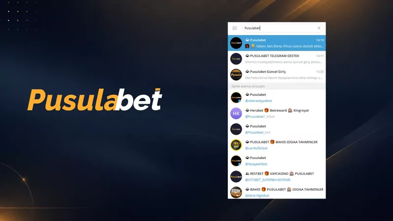 Telegram aramasında benzer adlı hesaplar